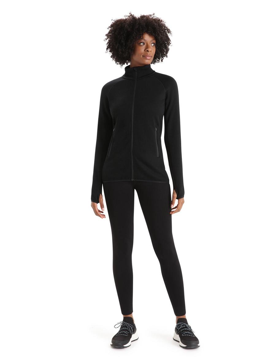 Black Women's Icebreaker Merino 260 Tech Thermal Leggings | USA 1553VRWD